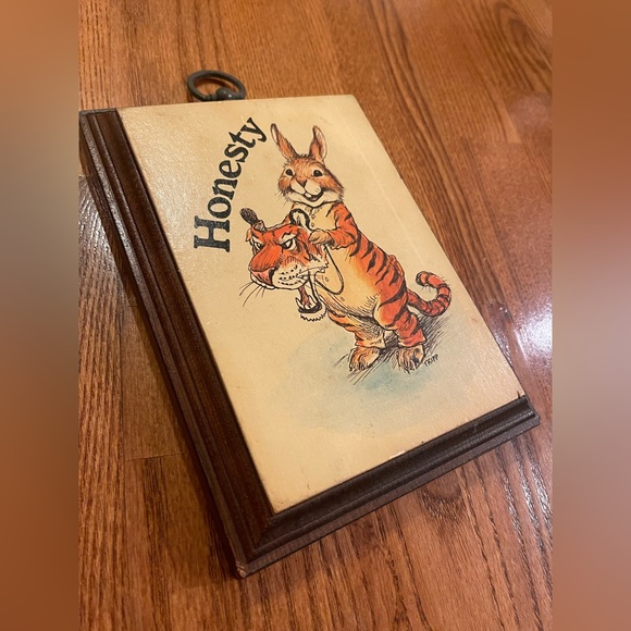 Vintage wall decor Honesty rabbit in a tiger costume ark products made in USA - Picture 5 of 6